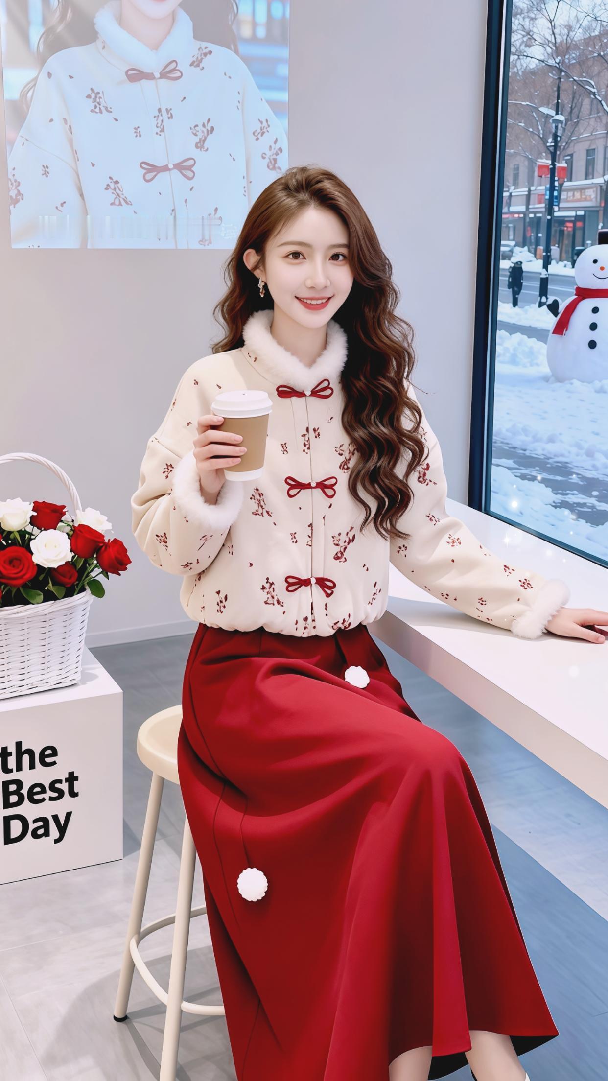 穿搭国风新年套装时尚