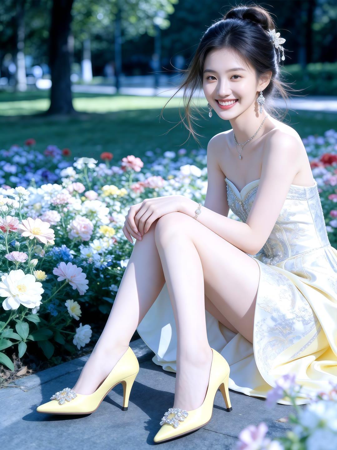 花间笑语，玉人如花。