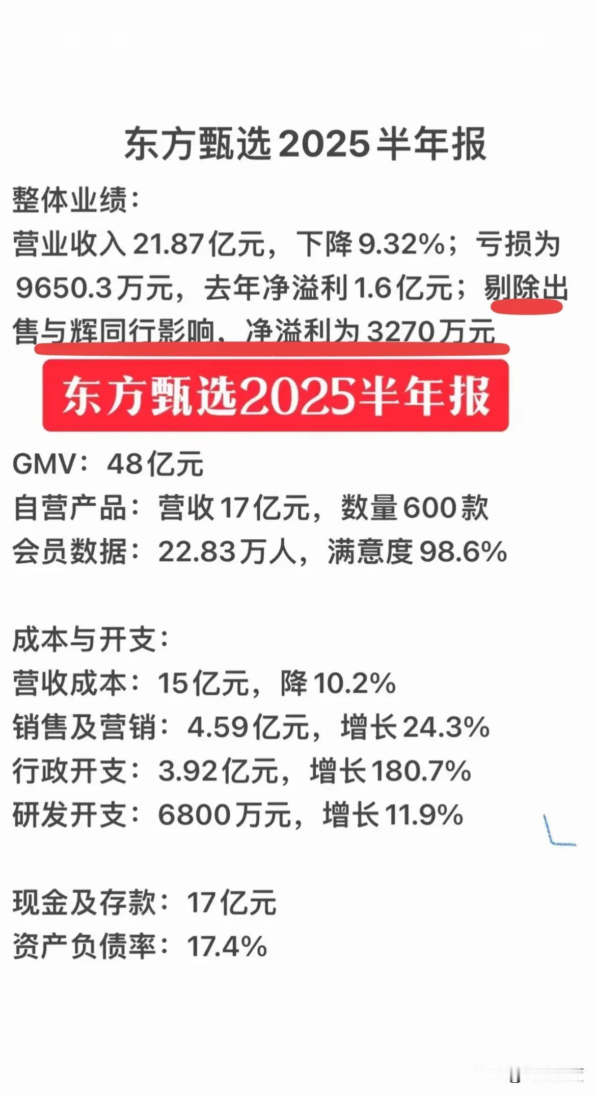 渣选半年财报出来了，有一句话是不是大家都看不懂？就是剔除出售与辉同行影响，净益