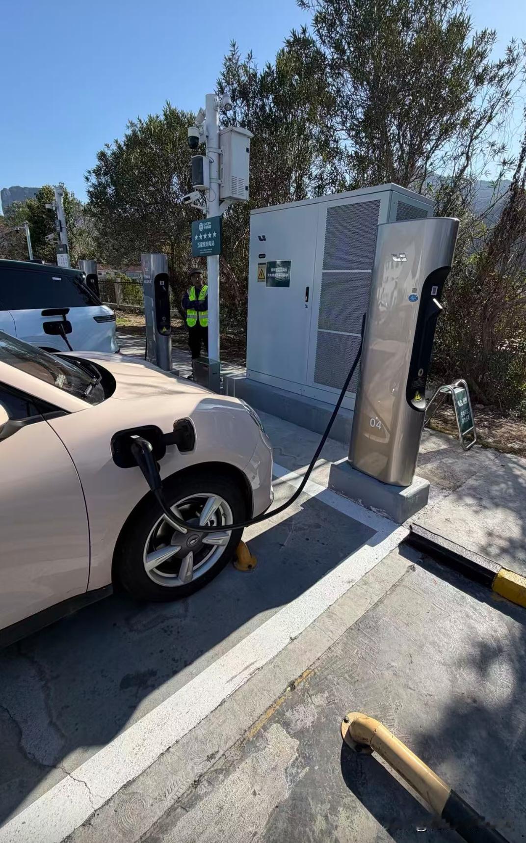 建议不要买一桩不建的车企的电车今天春节里出去玩跑了段高速，服务区休息想顺便补一