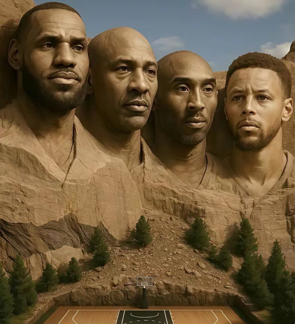 中国影响力的NBA总统山，库里和科比勉强进论绝对实力的总统山，库里和科比不配进论