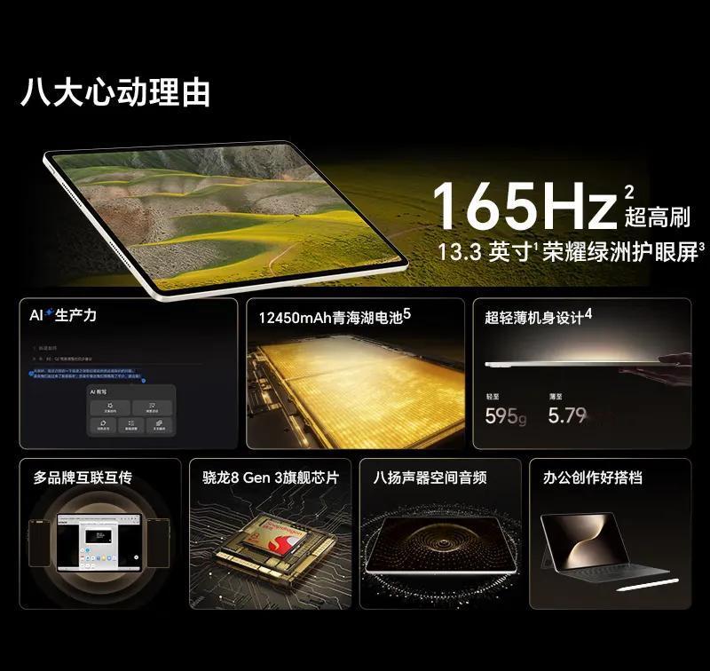 2999元起，荣耀MagicPad3发布，搭载骁龙8Gen3处理器8+2