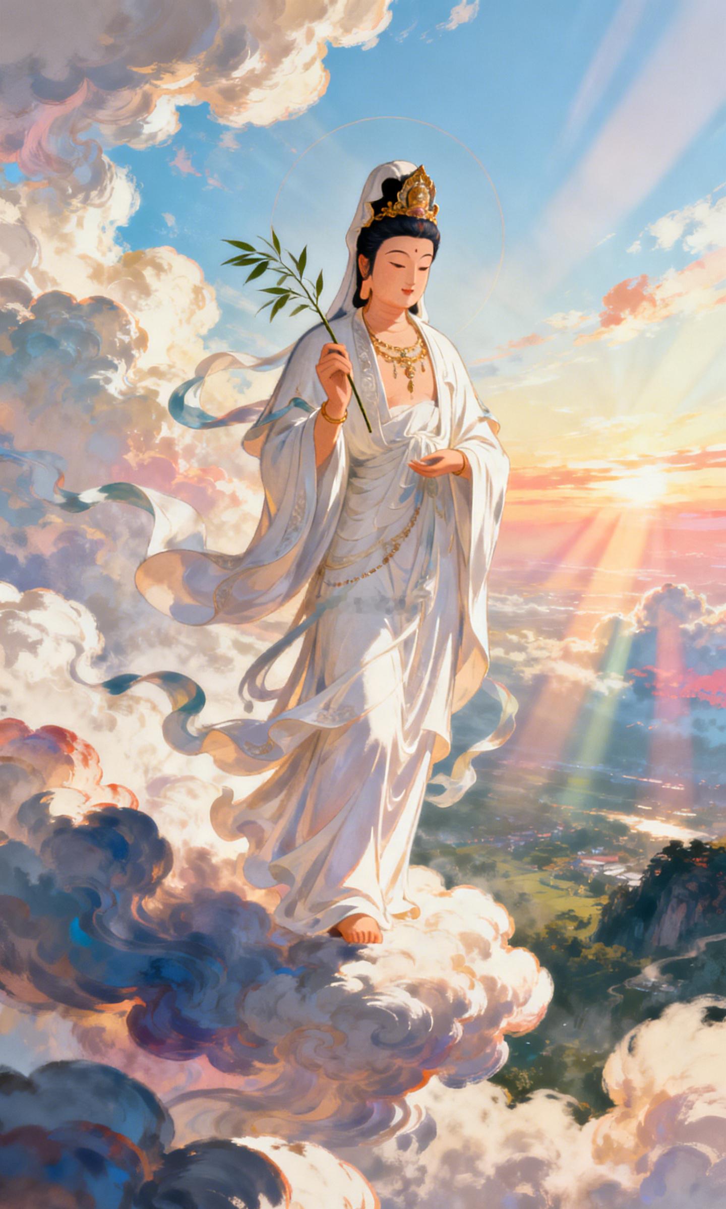 见天地，见清明。祈观世音菩萨护佑，诸事顺意，百无禁忌。好运护体