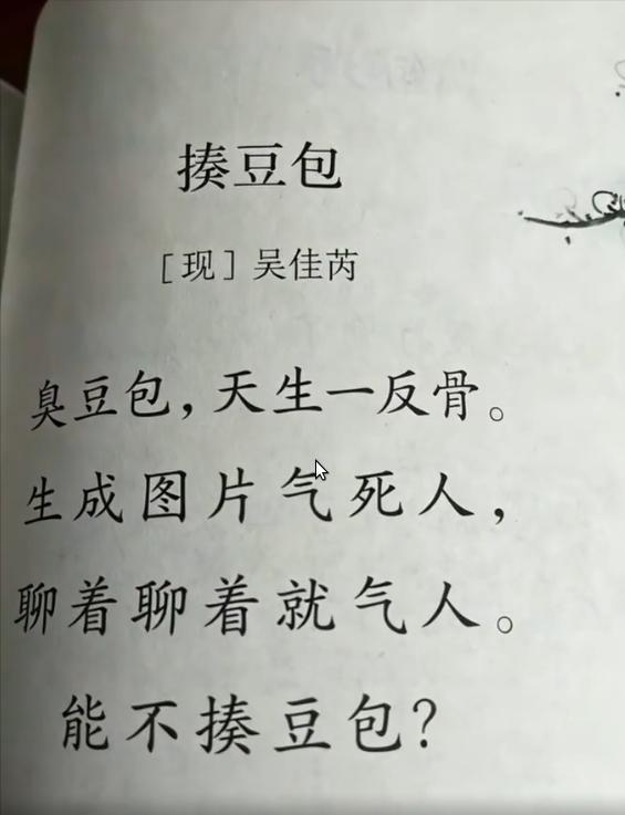 他要揍豆包？我觉得豆包挺好的呀.......