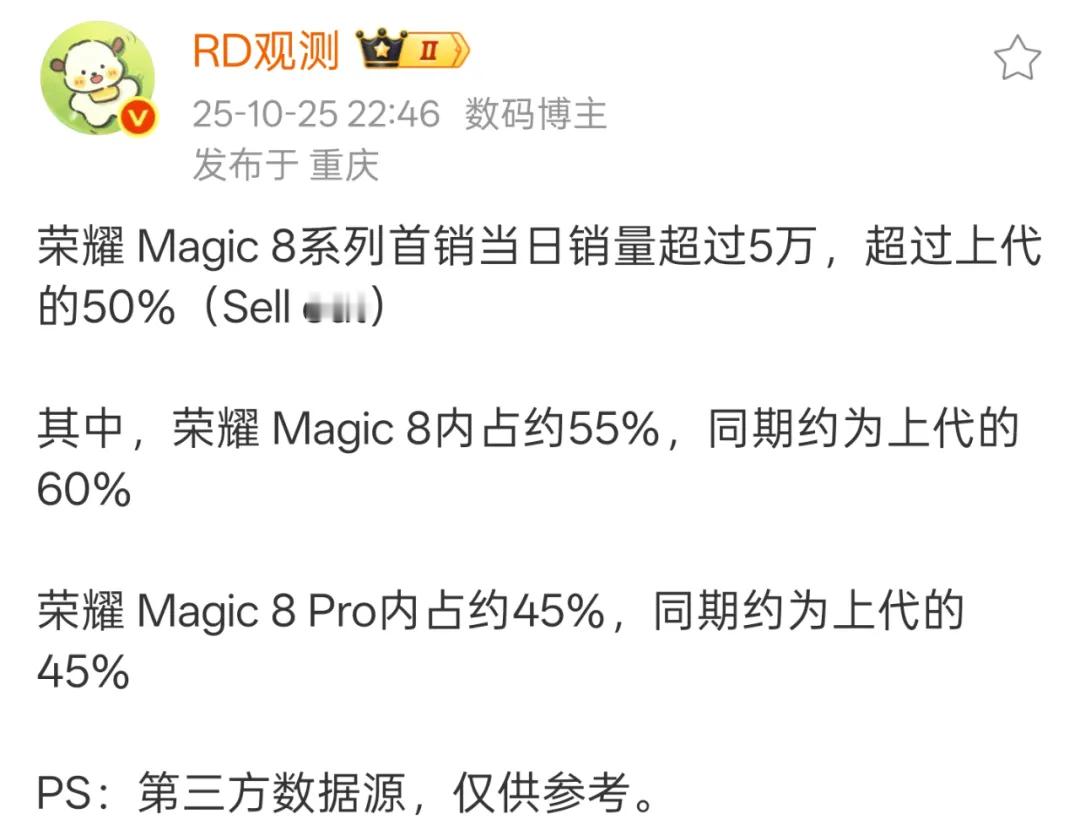 荣耀Magic8系列销售平淡，李健没能接住赵明的班，何去何从？国产旗舰大乱斗，小