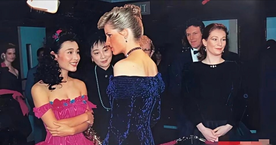 28岁的陈冲，穿着纱裙站在戴安娜面前，第一次知道什么叫被碾压！你以为是东西方女神