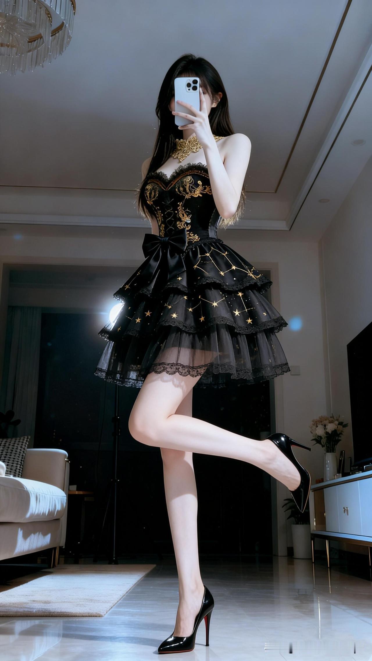 把✨✨印在了礼服