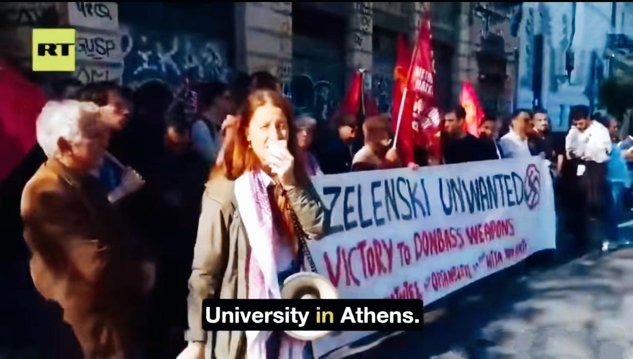 希腊爆发抗议泽连斯基活动！总以为欧洲人都会支持泽连斯基，但近日看到泽连斯基到希