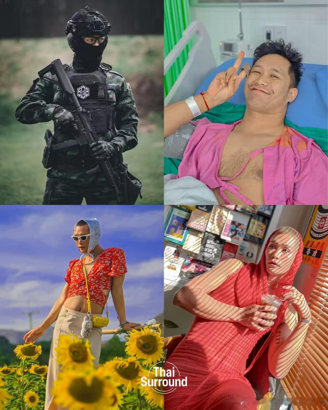 泰国陆军特战司令部第1特战师第2特战团的某知名男娘特战队员在泰柬前线负伤下了火线