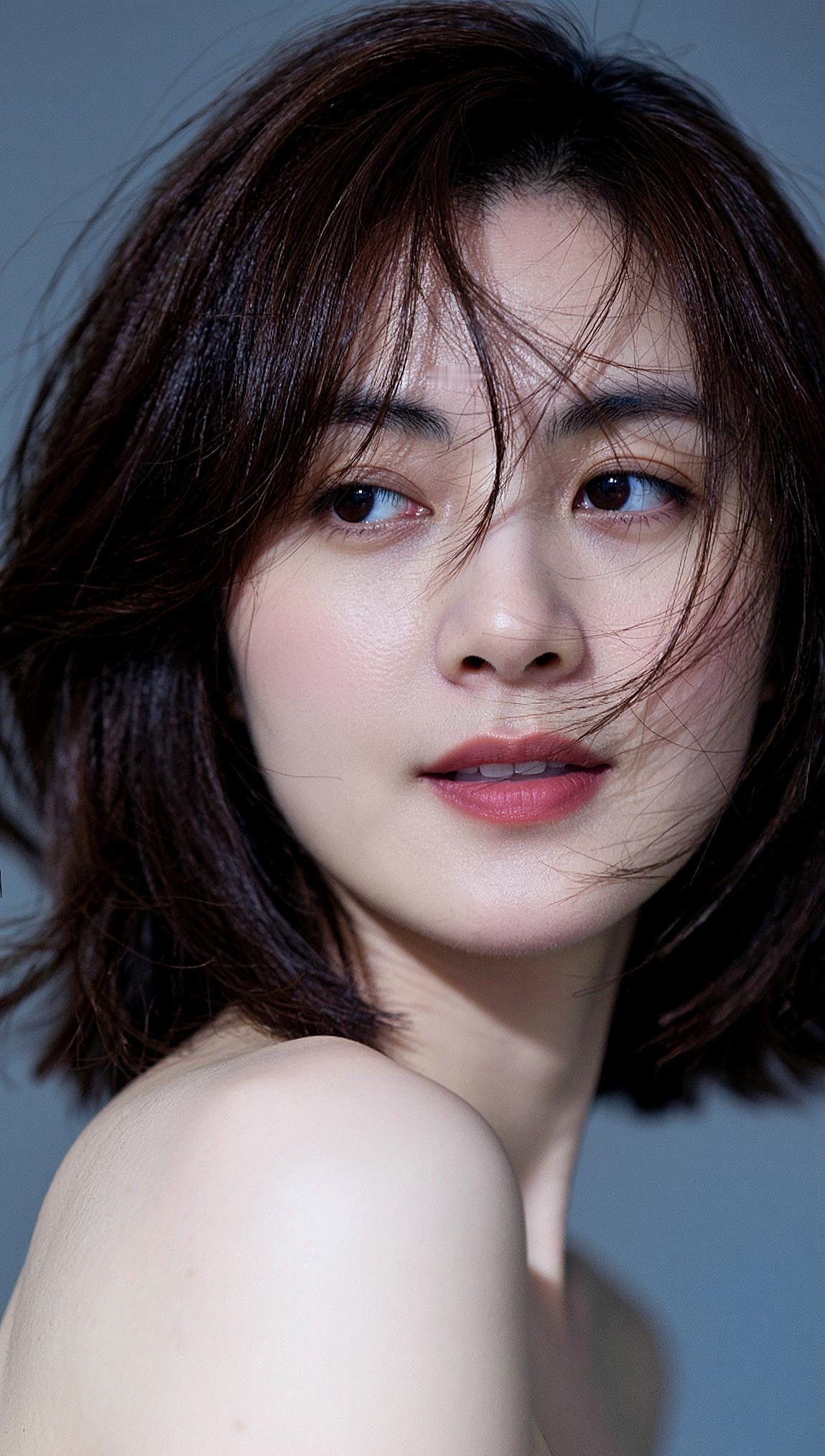 温柔眼神，自然妆容，清新自然美