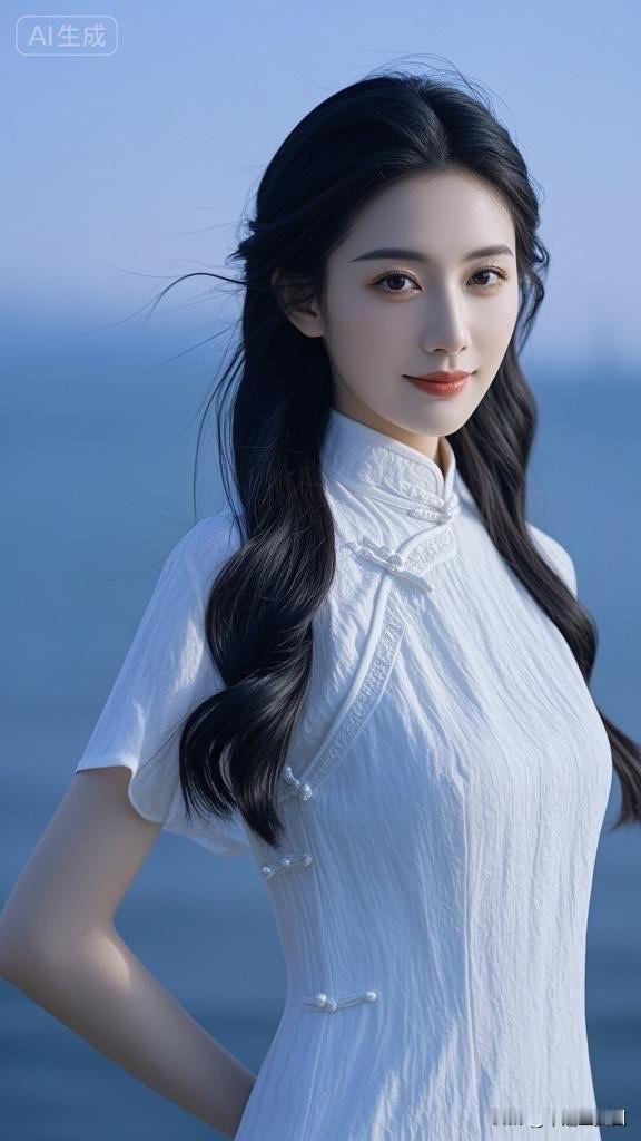 梦幻蓝光下，闪耀的晚礼服与优雅的气质完美融合。