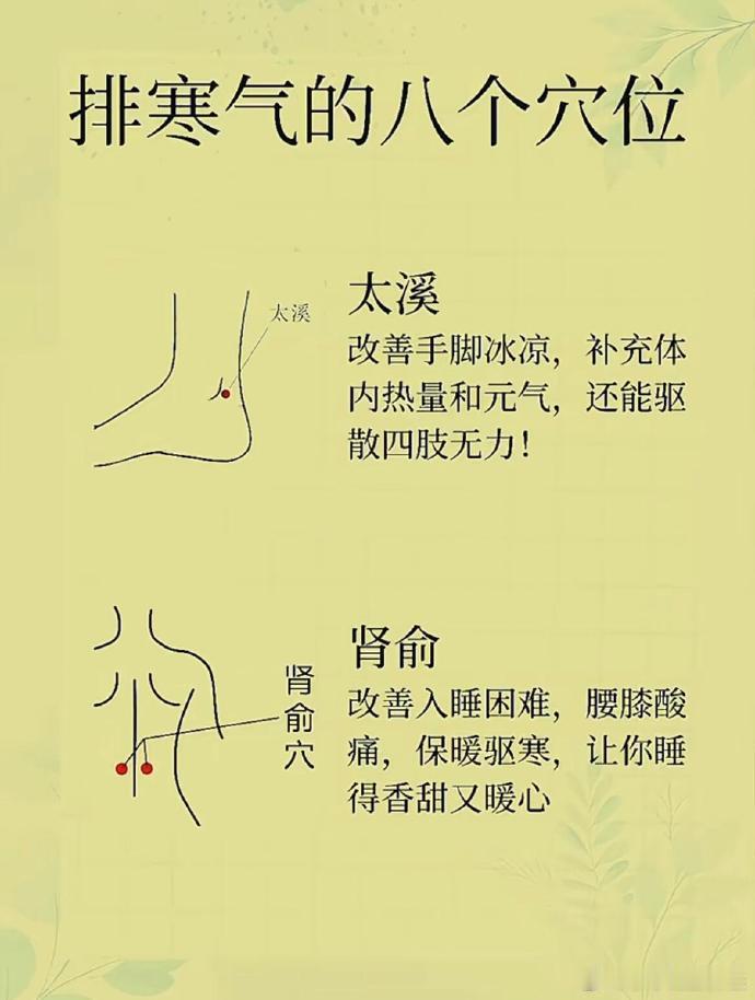 八大排寒湿的穴位