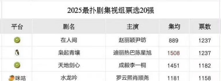 最近一直在盘点2025年四大平台剧王｜年冠，六毛来盘点一下2025年四大平台最扑
