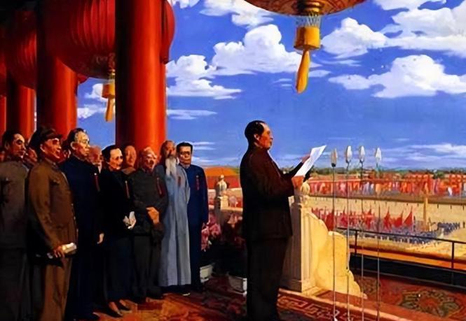 开国大典当晚，毛主席久久不能入睡，他眼含着泪水说出了一句话1949年10月1日
