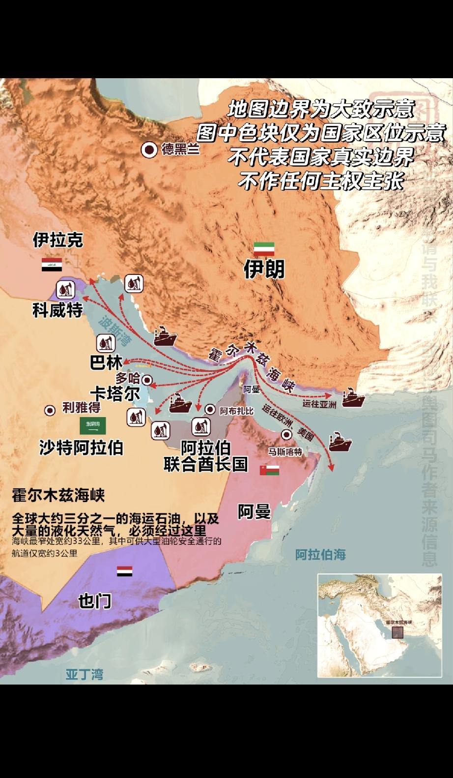 整个中东国家只有阿曼可以绕过这条航道，还原霍尔木兹海峡的重要性！[捂脸哭]