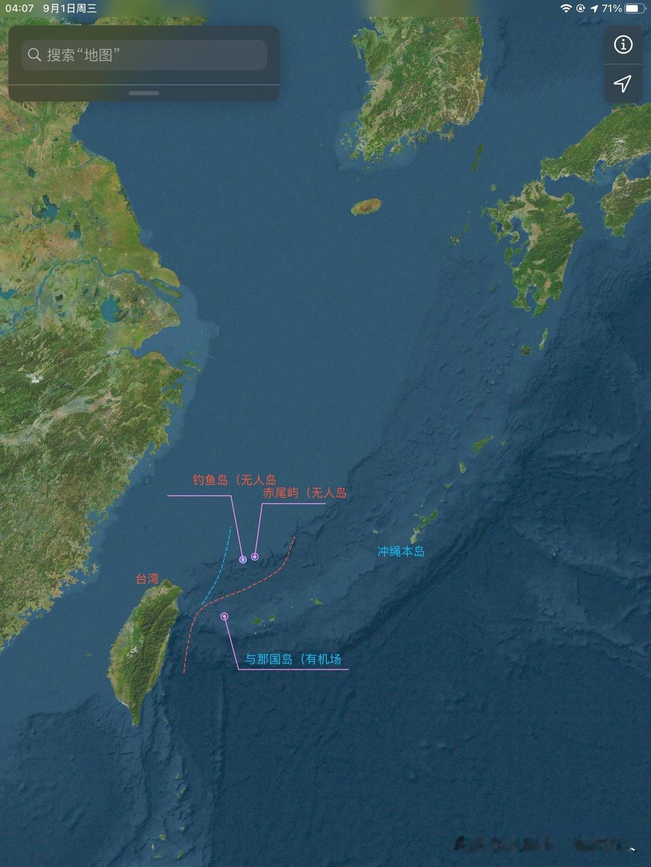 琉球群岛的最西南方向的与那国岛位置相当重要。距离台湾本岛太近，同时距离我们东南沿