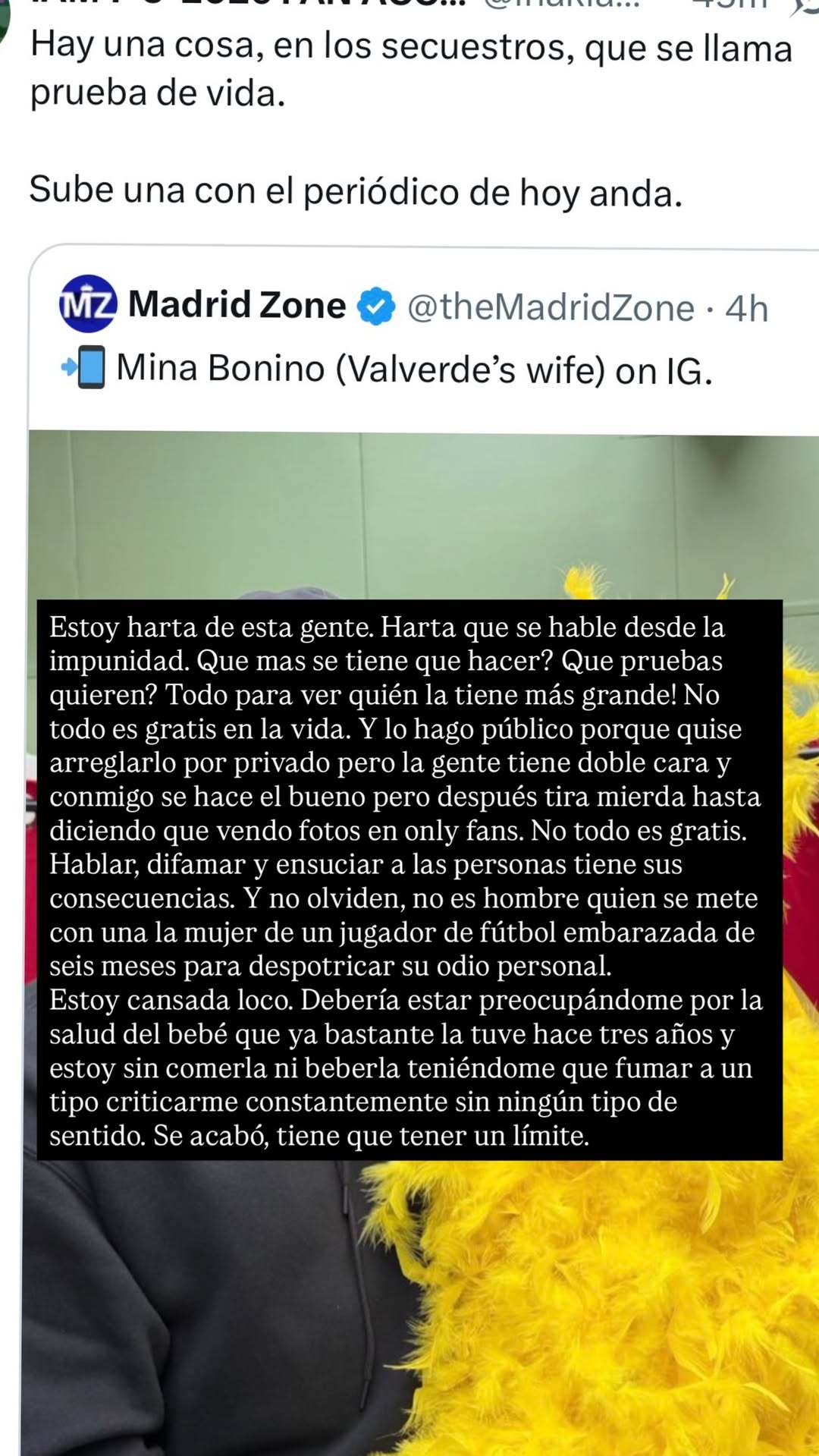 有网友质疑巴尔韦德妻子发全家合影的目的，巴尔韦德妻子愤怒回应：“我真是受够这些人