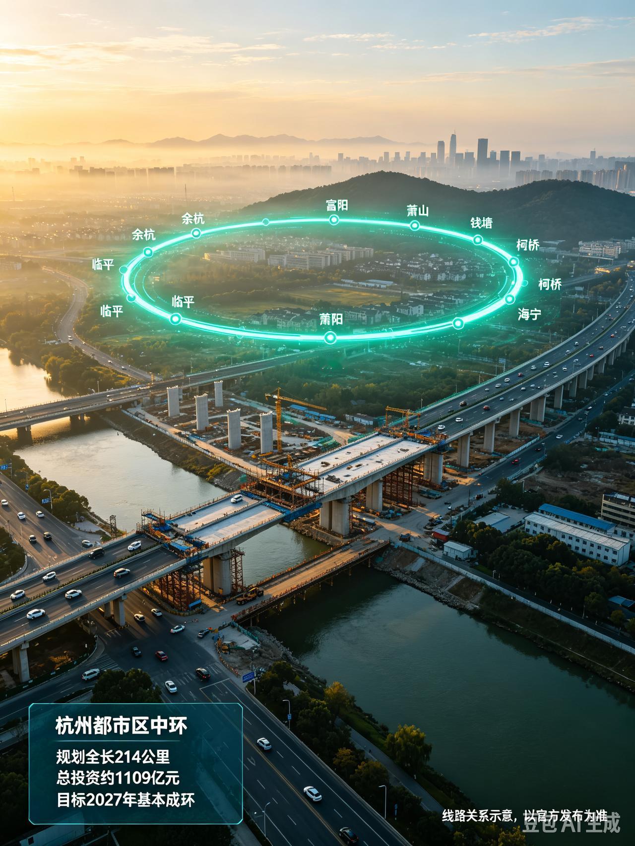 杭州都市区中环加速建设！能不能化解绕城高速常年堵车难题？会给千万杭州百姓出行带来