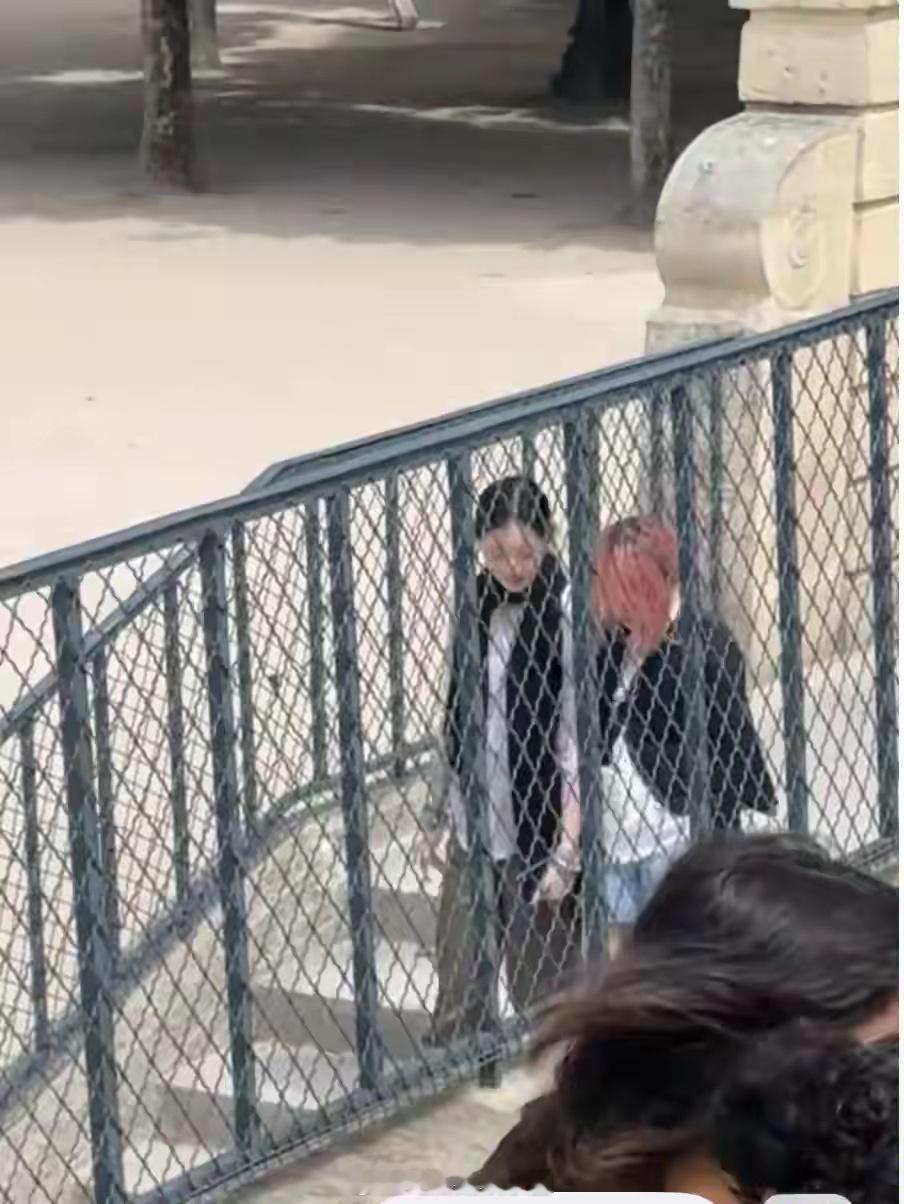 巴黎偶遇李嫣逛公园，20岁的她身高175，体态气质都很像妈妈王菲！