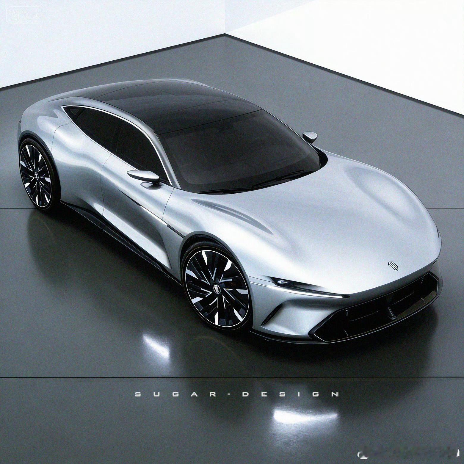 来自明年尚界轿跑的渲染图。老余在之前直播里说过，这款车的颜值，要对标欧洲百万级的