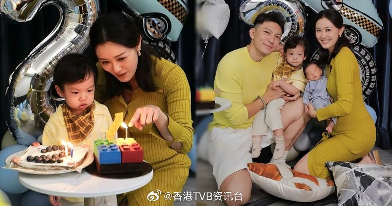 明报：张宝儿坐月亲手制蛋糕与袁伟豪为大仔庆祝2岁生日袁伟豪与太太张宝儿三年抱两