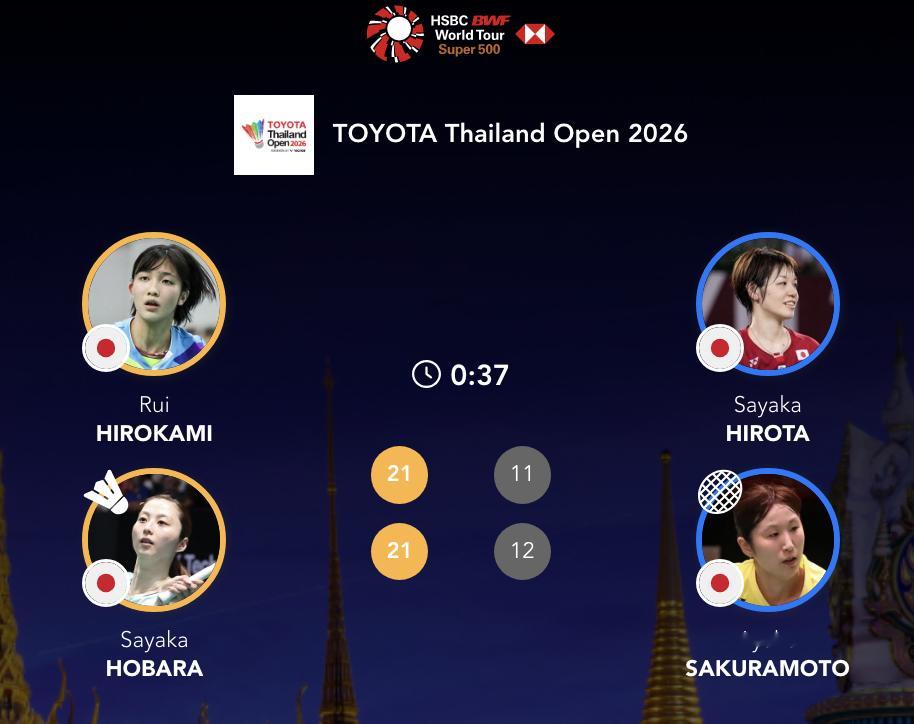 广上瑠依/保原彩夏🇯🇵21-11、21-12🇯🇵广田彩花/樱本绚子半