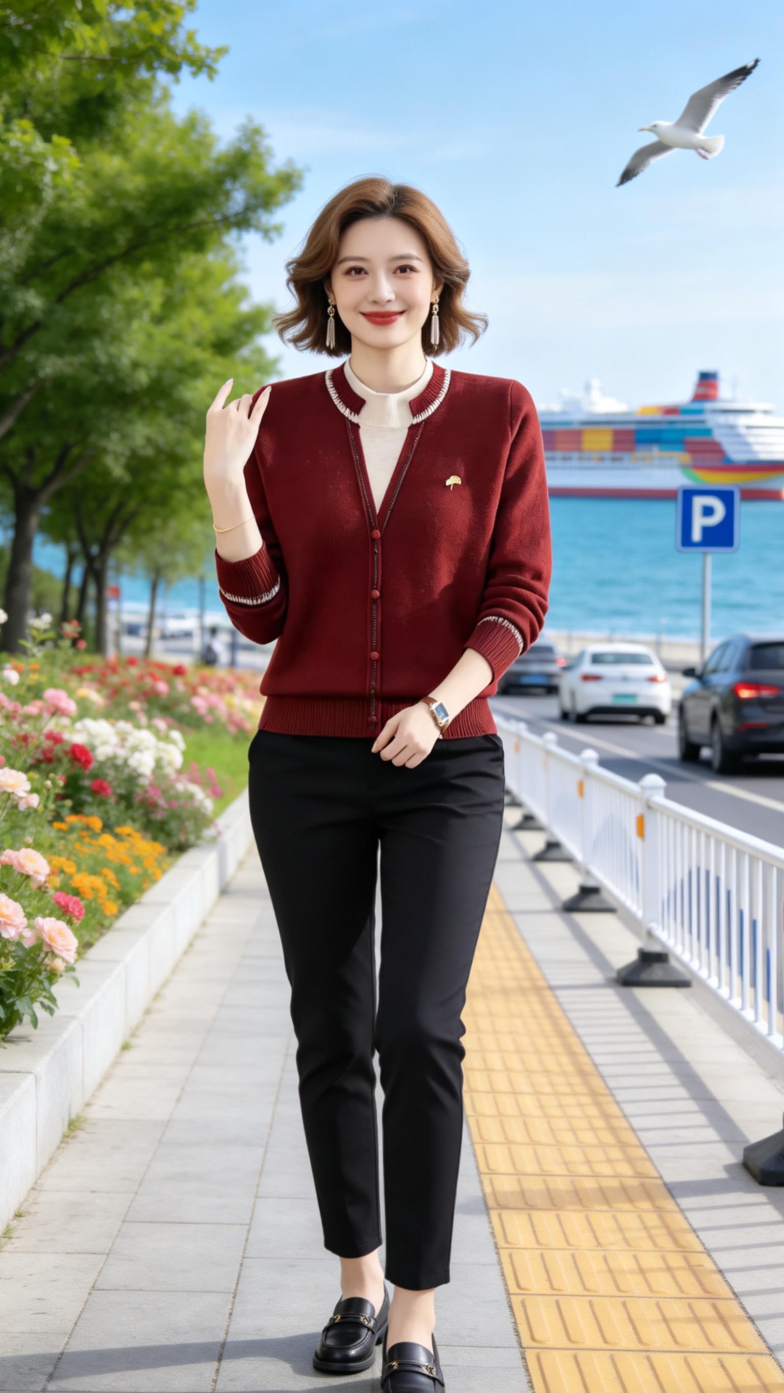 秋冬厚款开衫毛衣。  🔥