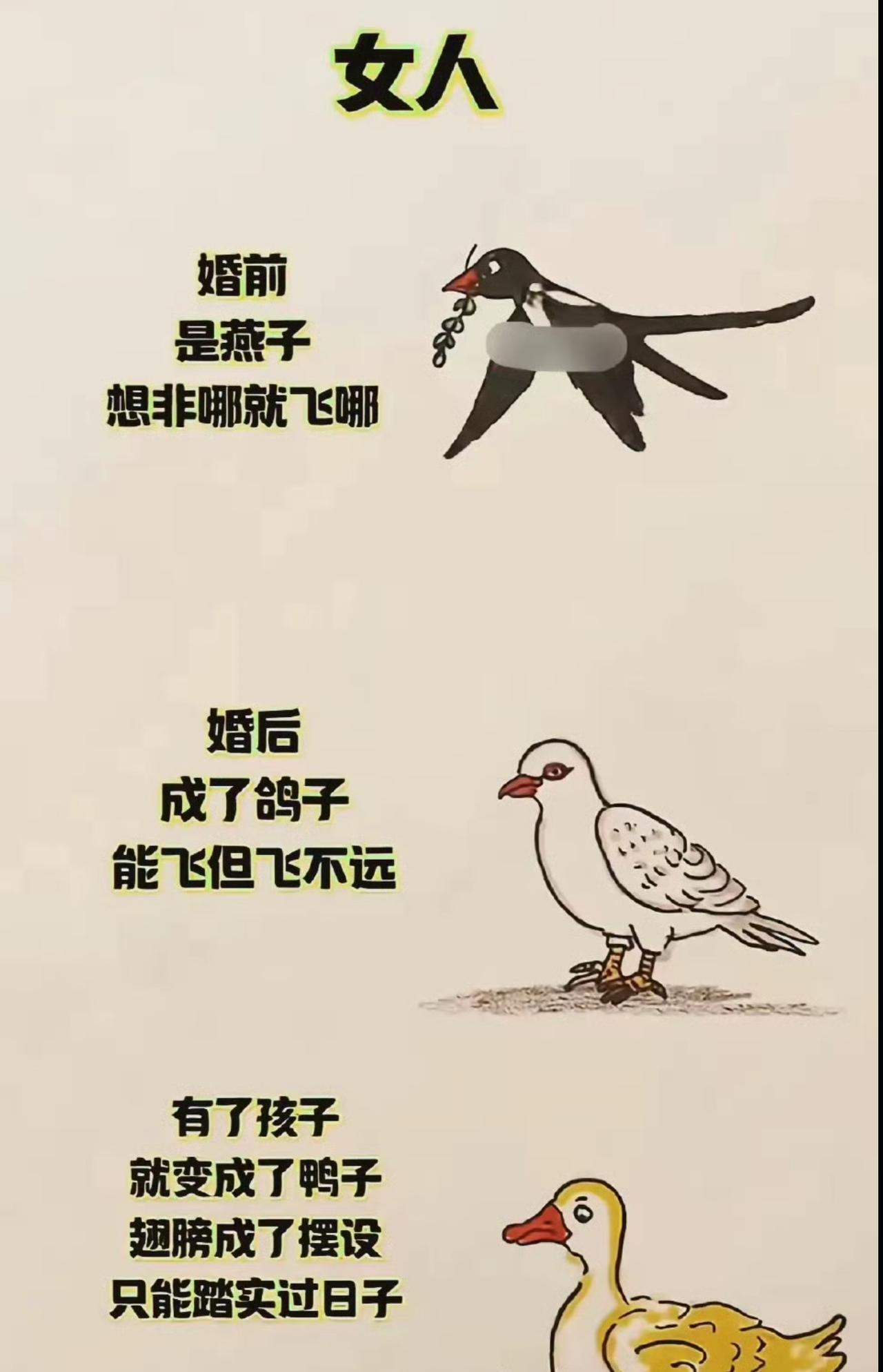 很形象，以后结婚的会越来越少！