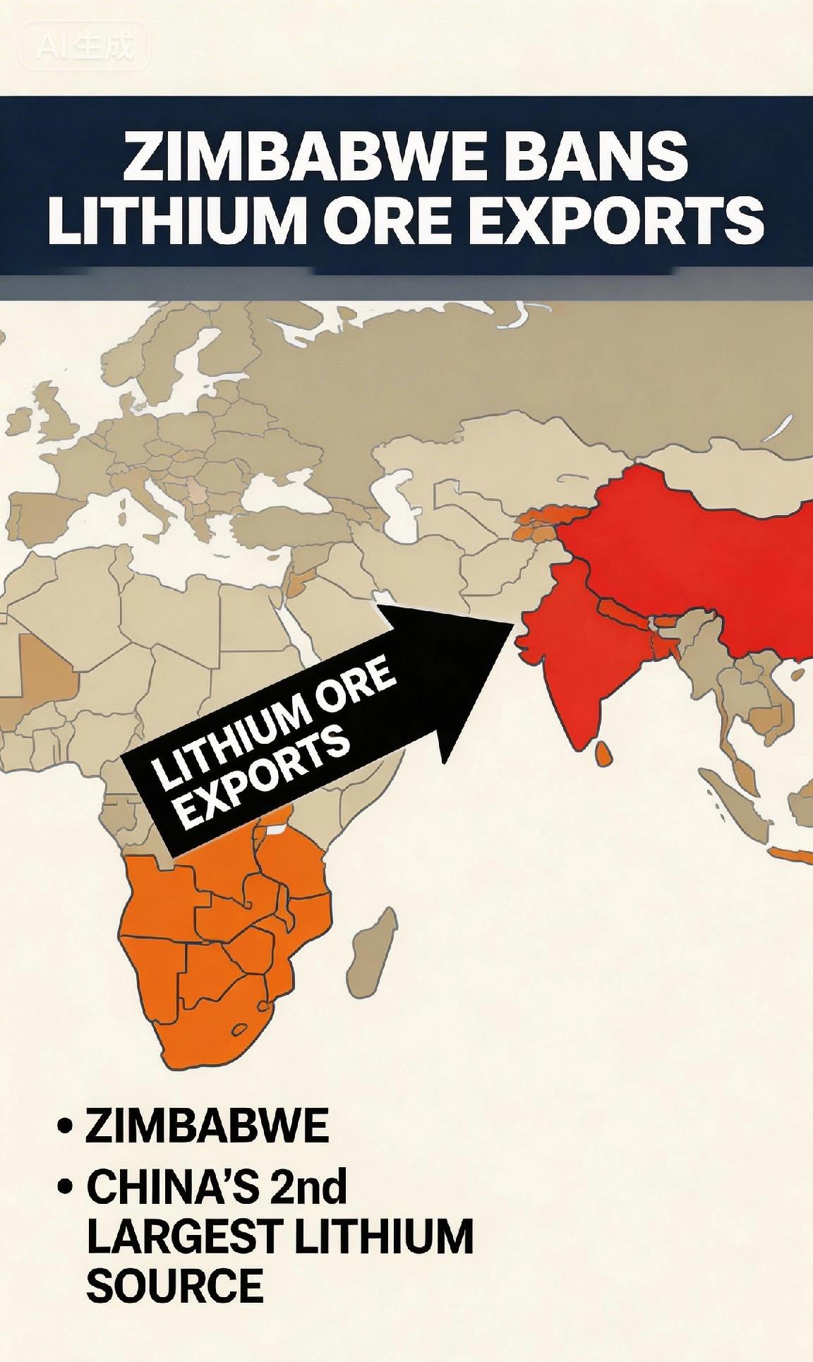津巴布韦突然禁锂矿出口，根本不是敢惹我们，而是算准了资源账想要攥住更多利润。