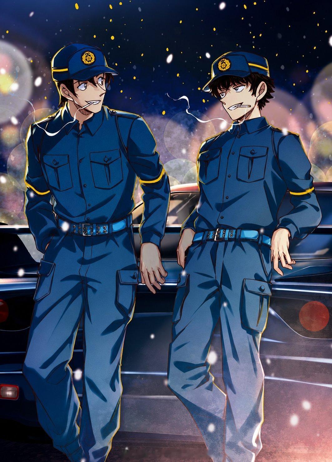 柯南卡牌松田阵平＆荻原研二无字版！两人是《名侦探柯南》里警校五人组的挚友，同