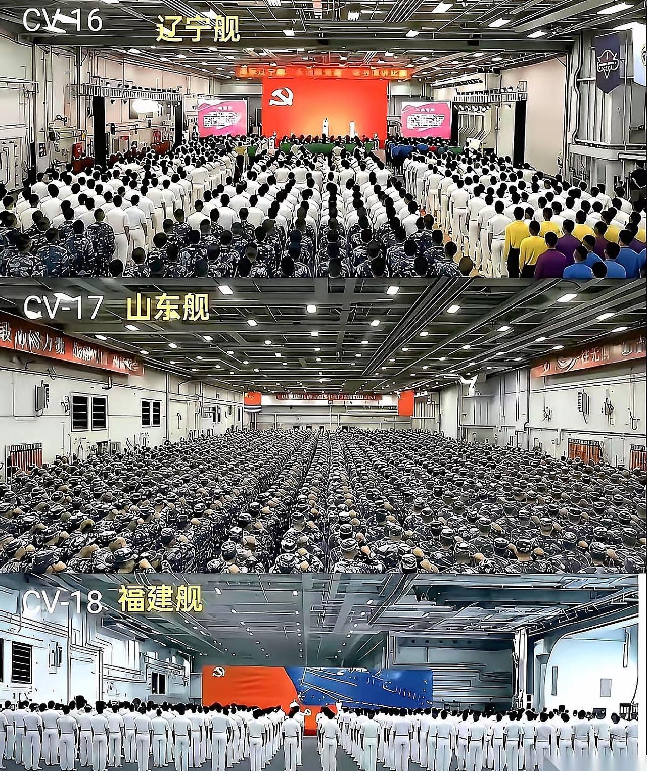 福建舰，不是一艘船，是座海上移动的城市。三千多号人，每天光是“干饭”这一个问题