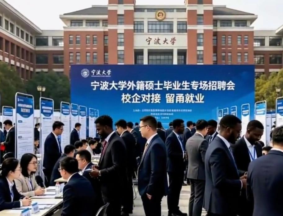 宁波大学这场专门为留学生就业精心筹备的招聘会，真是费心了！高薪专场、全程专
