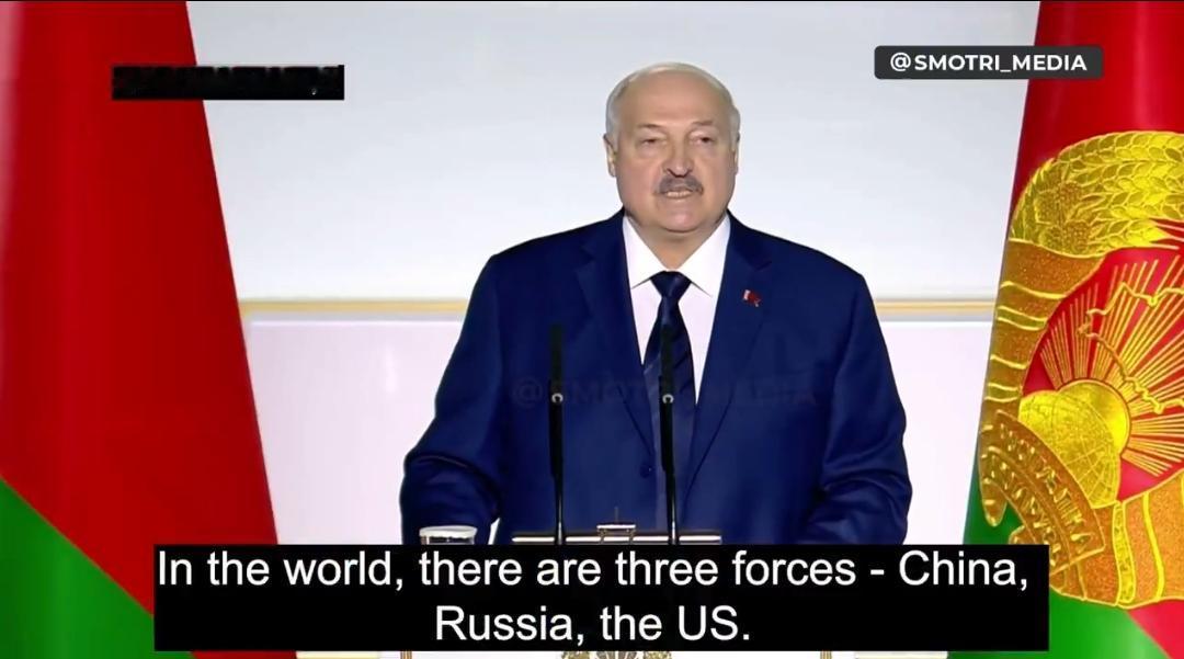 卢卡申科又在夸中国！因为卢卡申科在公开记者会上被问及世界前三强时，他的回答是
