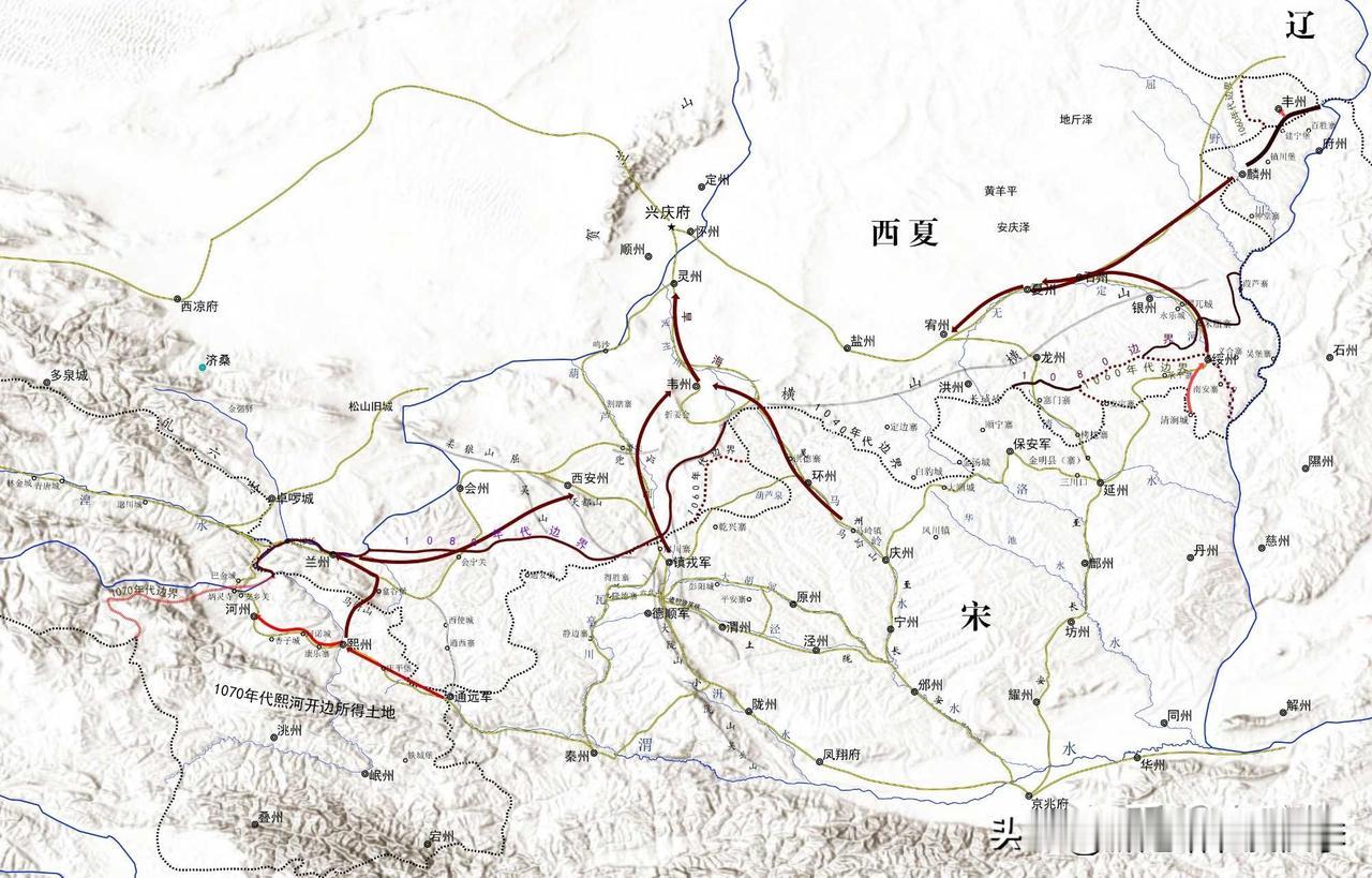 宋元丰四年（1081年），五路宋军分进合击，欲一举荡平西夏。其中，熙河路李宪率先