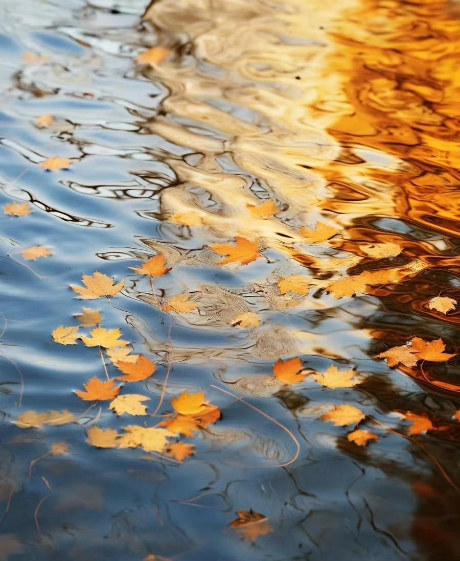 灵动：落叶无心水自清...