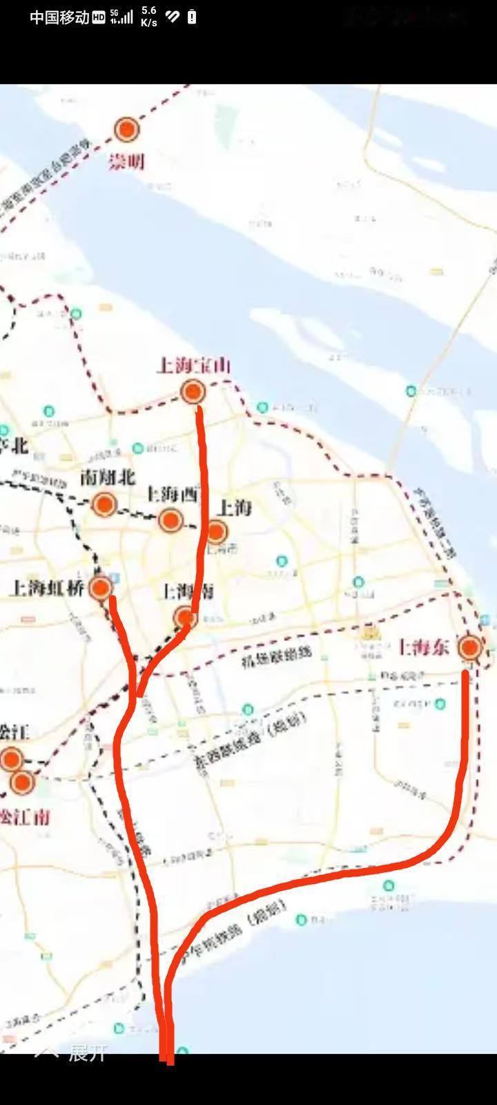 希望沪甬双层换至三层公铁跨海大桥，又宁波慈溪前湾机场边上交换凳陆直线连接金山至上
