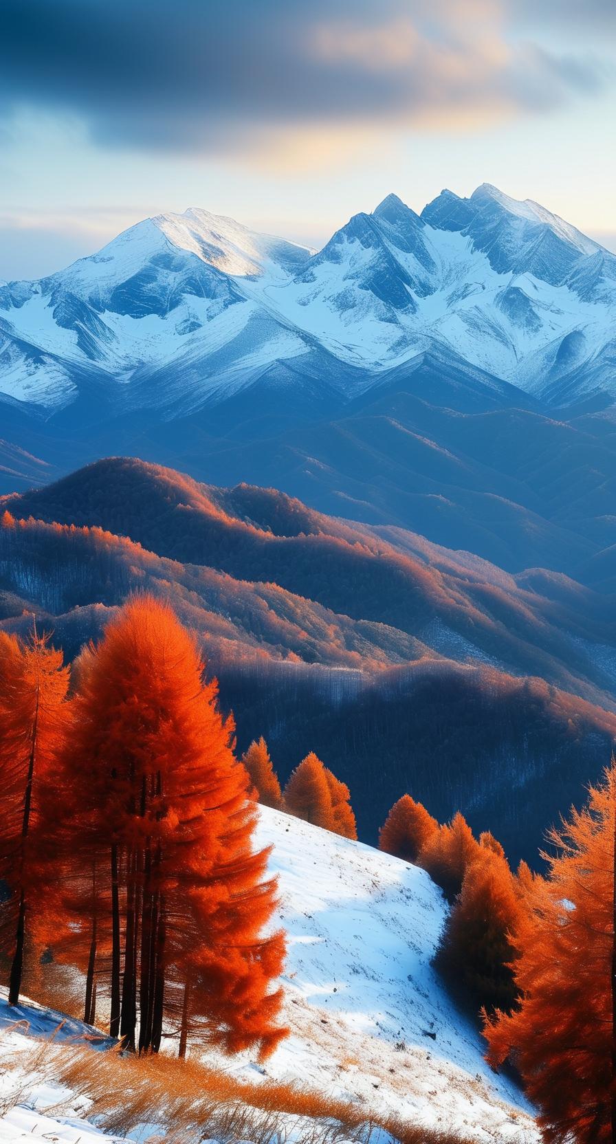 上联：冬雪千山添画意，诚邀下联春花万树展新颜