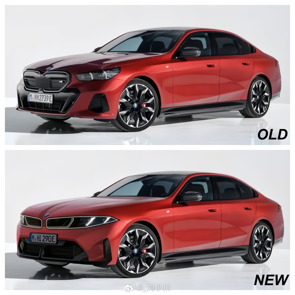 新老宝马5系对比老款&新款宝马5系（渲染图）对比，是不是好看太多了