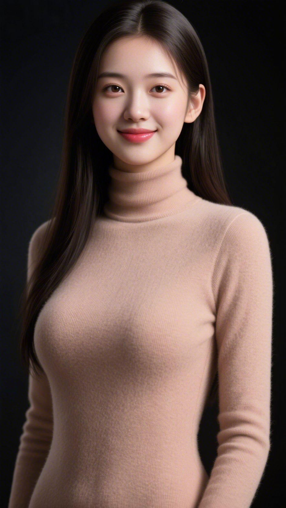 暖棕里的素净温柔她身上的浅棕，是被晨光浸软的绒线，像窗边静置的陶杯，裹着不