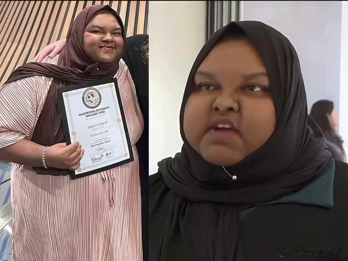 视频里的女子是威尔士的健康大使。肥胖本身就是一种病，让这样的身材的人，当健康形象