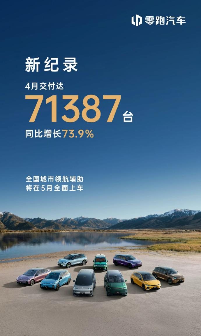 全家出动、试驾排队，零跑线下门店这个五一真火爆了！零跑4月交出71387台的交