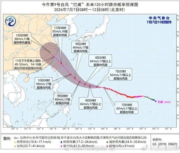 江苏或将遭遇17级超强台风这个巴威有点猛，安徽、江西可能都逃不掉！最大17级风