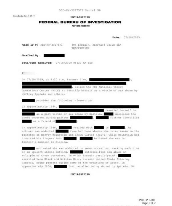 爱泼斯坦档案文件显示，黑人说唱大佬，碧昂丝的老公Jay-Z是一个病态掠食