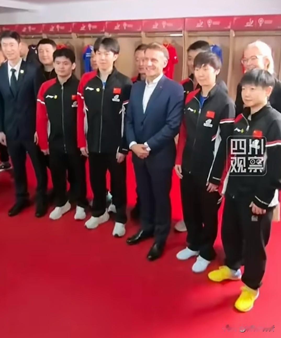 马克龙成都挥拍！与王楚钦孙颖莎跨界对练太圈粉✨2025年12月5日，法国总