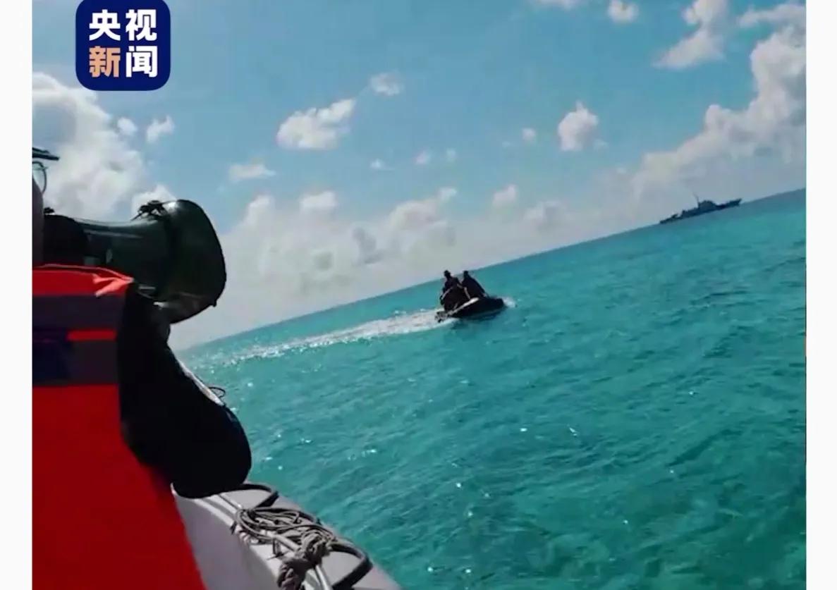 有伤员！今天上午，我海警局发布会表示，出于人道主义考虑，允许菲方从非法“坐滩”军