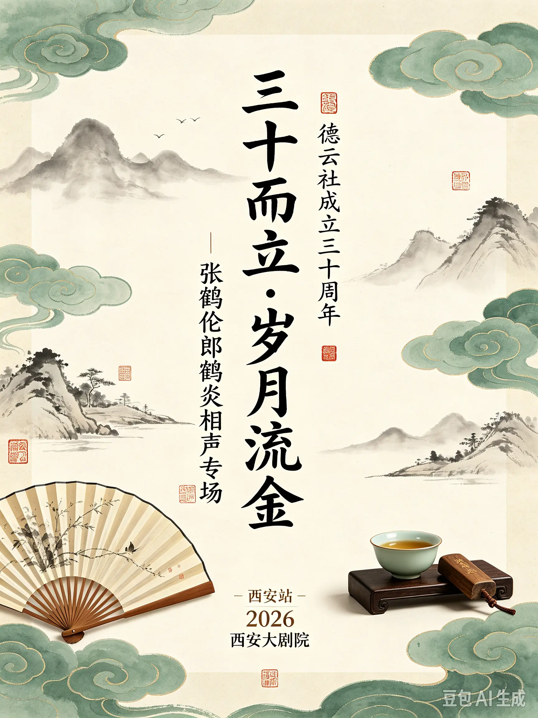 三十而立岁月流金德云社西安站 张鹤伦郎鹤炎西安专场 德云社西安相声大会...
