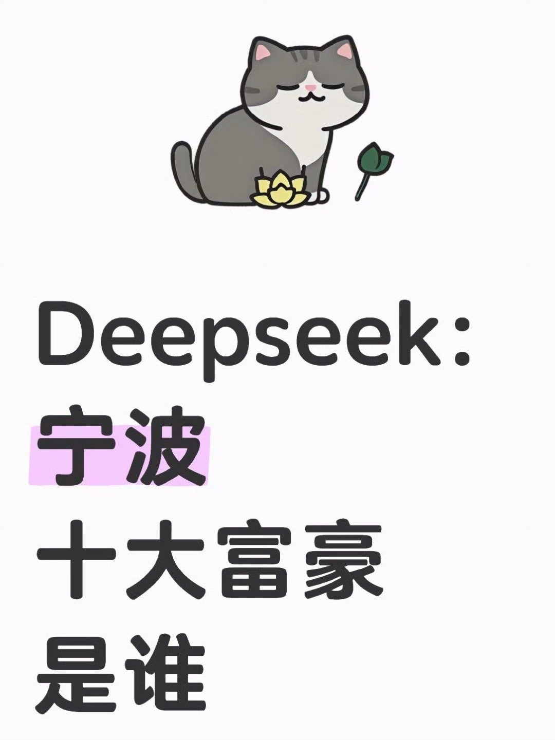 当我问DeepSeek宁波的十大富豪是谁大家看看，有你们熟悉的企业家吗？[嘻嘻