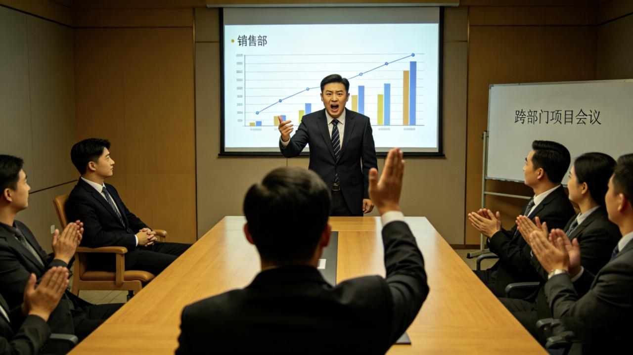 小林来公司几天第一次参加跨部门会议，总监让他旁听学习。会上，销售部张经理慷慨激