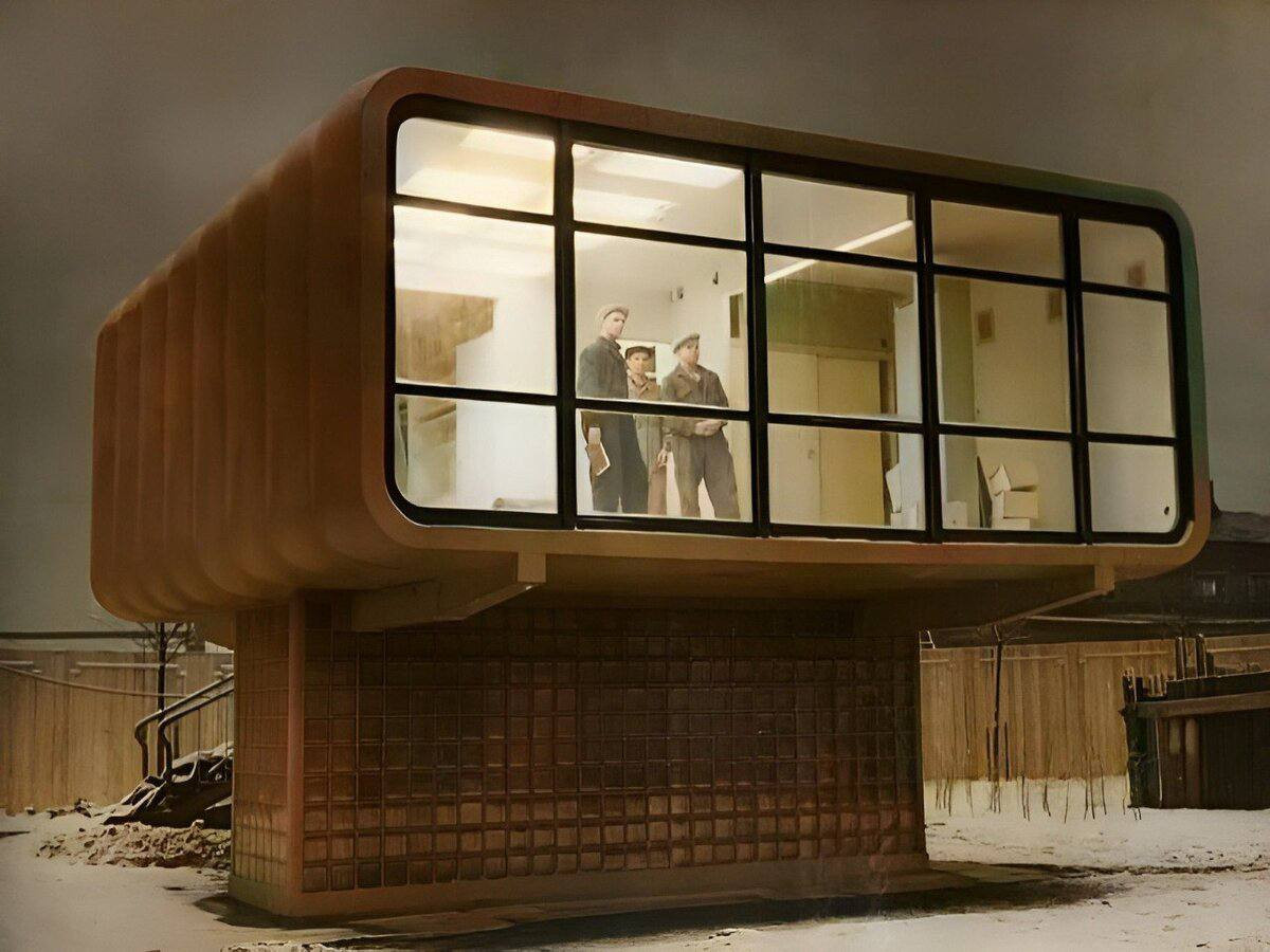 1961年，列宁格勒的苏联建筑师设计的试验型塑料房子，后现代主义，很适合高纬度地