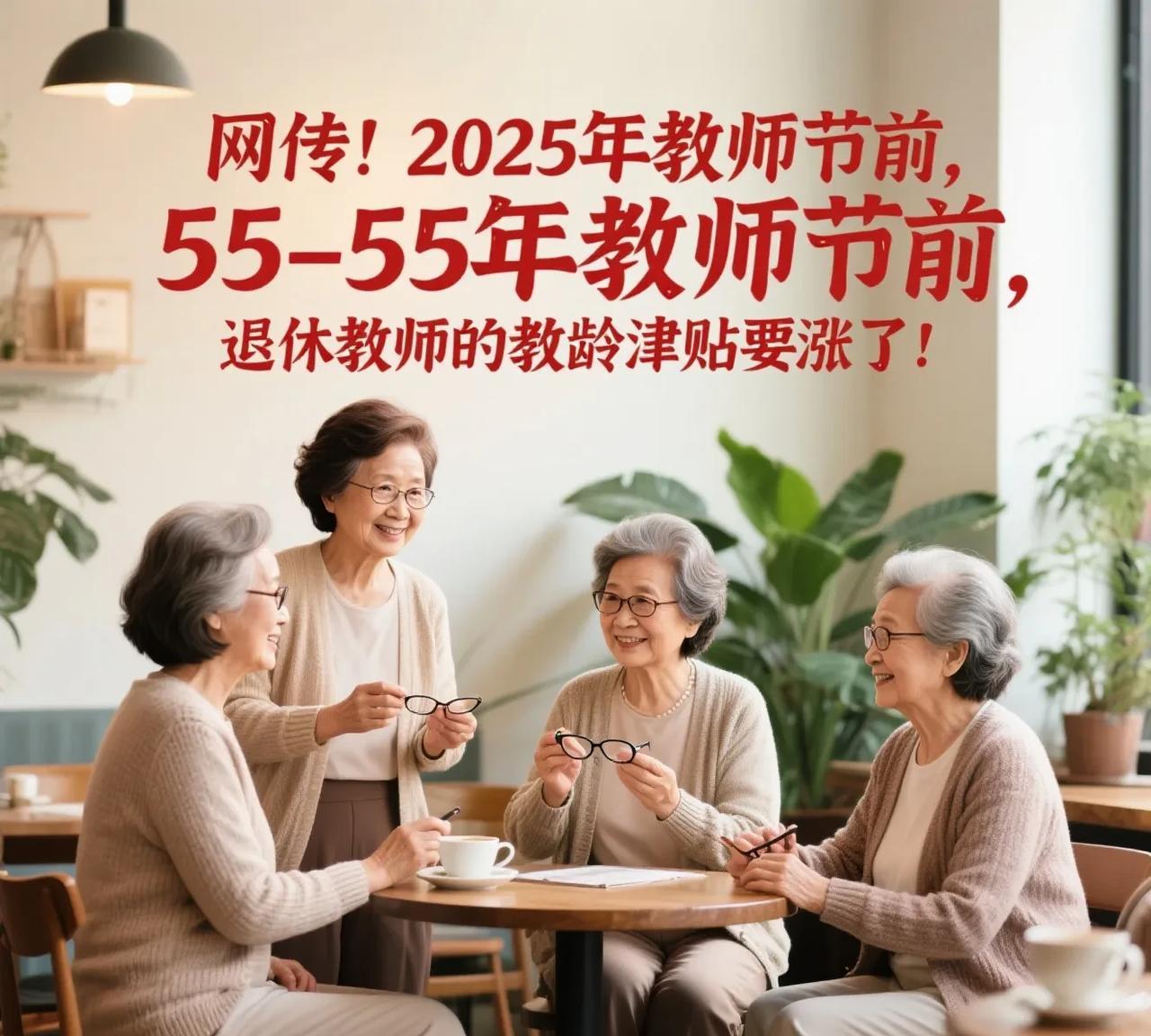 网传！2025年教师节前，退休教师的教龄津贴要涨了！近日，网传退休教师教龄津贴
